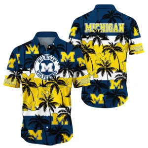 Michigan Wolverines Hawaiian Shirt All Over Print, Custom Name TN300425Y7HWCT1NCMIW