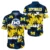 Navy Tropical Flower