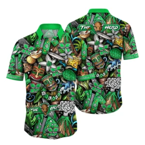 Marshall Thundering Herd Hawaiian Shirt All Over Print, Custom Name TN300425Y7HWCT1NCMTH