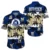 Navy Tropical Flower