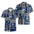 Navy Tropical Flower 2