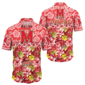 Maryland Terrapins Hawaiian Shirt All Over Print, Custom Name TN300425Y7HWCT20NCUMD
