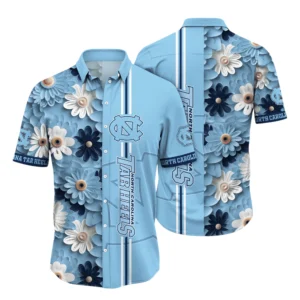 North Carolina Tar Heels Hawaiian Shirt All Over Print, Custom Name TN300425Y7HWCT23NCUNC