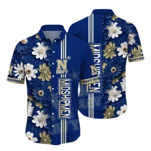 Navy Midshipmen Hawaiian Shirt All Over Print, Custom Name TN300425Y7HWCT24NCUSNA