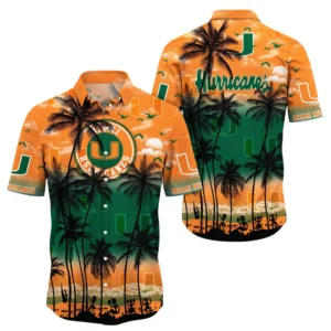 Miami Hurricanes Hawaiian Shirt All Over Print, Custom Name TN300425Y7HWCT26NCUM