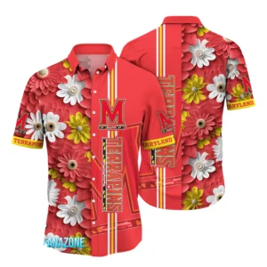 Maryland Terrapins Hawaiian Shirt All Over Print, Custom Name TN300425Y7HWCT26NCUMD