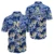 Navy Tropical Flower