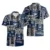 Navy Tropical Flower 3