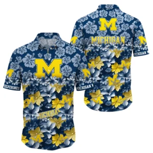 Michigan Wolverines Hawaiian Shirt All Over Print, Custom Name TN300425Y7HWCT4NCMIW