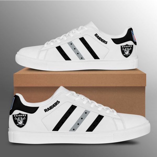 Oakland Raiders stan smith low top shoes1.jpg