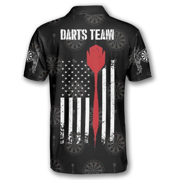Personalized Darts American Athlete Red Custom Polo Shirt For Men Mockup Back.jpg
