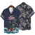 Navy Tropical Flower