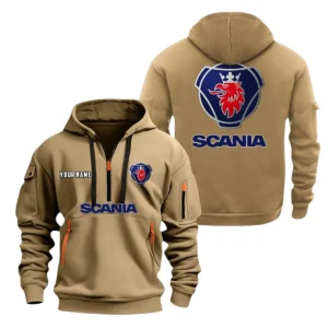 Scania Half Zip Hoodie, Sport Hooded Multi-Pocket, Custom Name HG070625Y25QZ2HCT1SCA