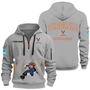 Virginia Cavaliers Half Zip Hoodie Sport Hooded Multi-Pockets Custom Name HIDI030625Y25QZ2HNCVIR