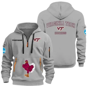 Virginia Tech Hokies Half Zip Hoodie Sport Hooded Multi-Pockets Custom Name HIDI030625Y25QZ2HNCVT