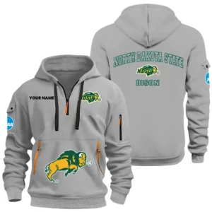 North Dakota State Bison Half Zip Hoodie Sport Hooded Multi-Pockets Custom Name HIDI040625Y25QZ2HNCNDSU