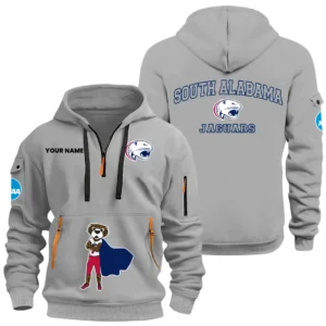 South Alabama Jaguars Half Zip Hoodie Sport Hooded Multi-Pockets Custom Name HIDI040625Y25QZ2HNCSAJ