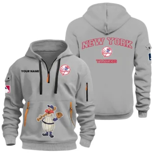 New York Yankees Half Zip Hoodie Sport Hooded Multi-Pockets Custom Name HIDI070625Y25QZ2HMBNYY