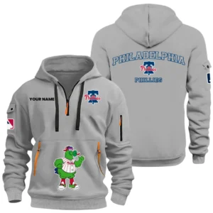 Philadelphia Phillies Half Zip Hoodie Sport Hooded Multi-Pockets Custom Name HIDI070625Y25QZ2HMBPHP