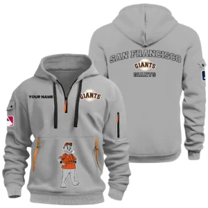 San Francisco Giants Half Zip Hoodie Sport Hooded Multi-Pockets Custom Name HIDI070625Y25QZ2HMBSF