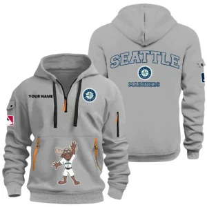 Seattle Mariners Half Zip Hoodie Sport Hooded Multi-Pockets Custom Name HIDI100625Y25QZ2HMBSEA