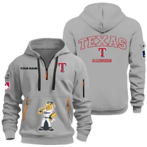 Texas Rangers Half Zip Hoodie Sport Hooded Multi-Pockets Custom Name HIDI100625Y25QZ2HMBTEX