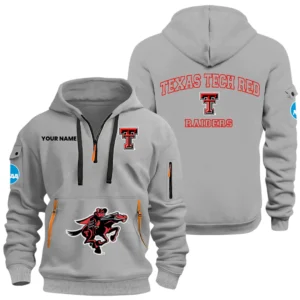 Texas Tech Red Raiders Half Zip Hoodie Sport Hooded Multi-Pockets Custom Name HIDI310525Y25QZ2HNCTT