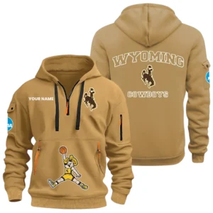 Wyoming Cowboys Half Zip Hoodie Sport Hooded Multi-Pockets Custom Text HIDI040625Y25QZ2HNCWC