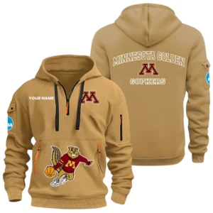 Minnesota Golden Gophers Half Zip Hoodie Sport Hooded Multi-Pockets Custom Text HIDI290525Y25QZ2HNCUMN
