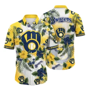 Milwaukee Brewers Hawaiian Shirt All Over Print, Custom Name TN030625Y7HWCT11MBMIL