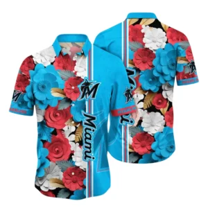 Miami Marlins Hawaiian Shirt All Over Print, Custom Name TN030625Y7HWCT12MBMIA