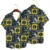 Navy Tropical Flower