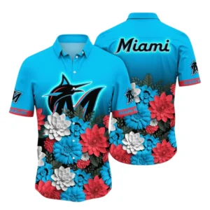 Miami Marlins Hawaiian Shirt All Over Print, Custom Name TN030625Y7HWCT1MBMIA