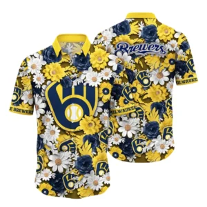 Milwaukee Brewers Hawaiian Shirt All Over Print, Custom Name TN030625Y7HWCT20MBMIL