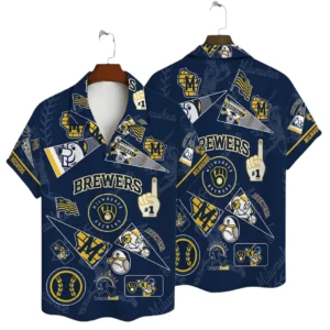 Milwaukee Brewers Hawaiian Shirt All Over Print, Custom Name TN030625Y7HWCT2MBMIL