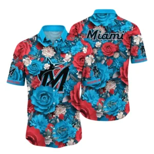 Miami Marlins Hawaiian Shirt All Over Print, Custom Name TN030625Y7HWCT4MBMIA
