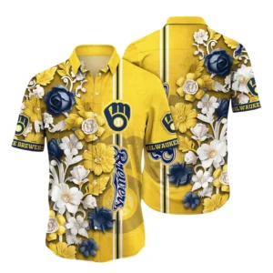 Milwaukee Brewers Hawaiian Shirt All Over Print, Custom Name TN030625Y7HWCT4MBMIL