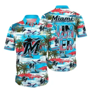 Miami Marlins Hawaiian Shirt All Over Print, Custom Name TN030625Y7HWCT9MBMIA