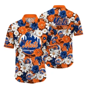 New York Mets Hawaiian Shirt All Over Print, Custom Name TN040625Y7HWCT14MBNYM