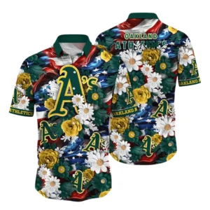 Oakland Athletics Hawaiian Shirt All Over Print, Custom Name TN040625Y7HWCT17MBOAK
