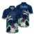 Navy Tropical Flower