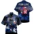 Navy Tropical Flower