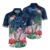 Navy Tropical Flower
