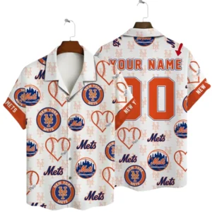 New York Mets Hawaiian Shirt All Over Print, Custom Name TN040625Y7HWCT5MBNYM