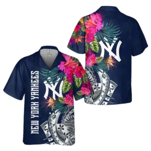 New York Yankees Hawaiian Shirt All Over Print, Custom Name TN040625Y7HWCT5MBNYY