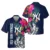 Navy Tropical Flower