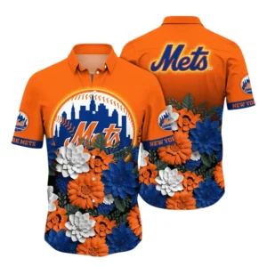 New York Mets Hawaiian Shirt All Over Print, Custom Name TN040625Y7HWCT9MBNYM