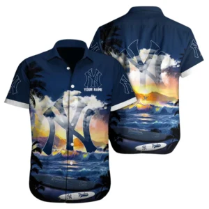 New York Yankees Hawaiian Shirt All Over Print, Custom Name TN290525Y7HWCT3MBNYY