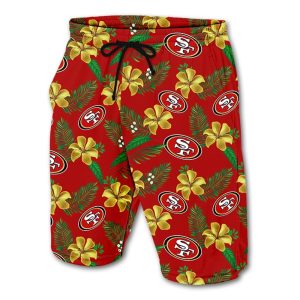 H00059 shorts fashion print green leaves yellow flowers variants 6.jpg