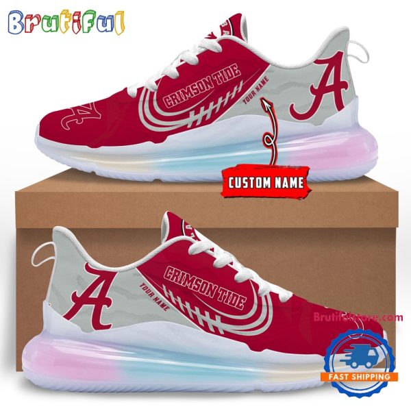 NCAA Alabama Crimson Tide Womens Rainbow Atmospheric Cushion Running Shoes Football Womens Shoes 1.jpg